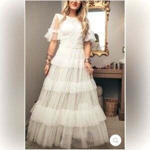 Ivy city co whimsical in white (long) size L. VGUC.